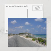 Carte Postale Sur la route - Cozumel, Mexique (Devant / Derrière)