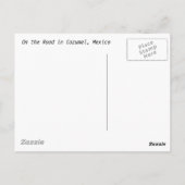 Carte Postale Sur la route - Cozumel, Mexique (Dos)