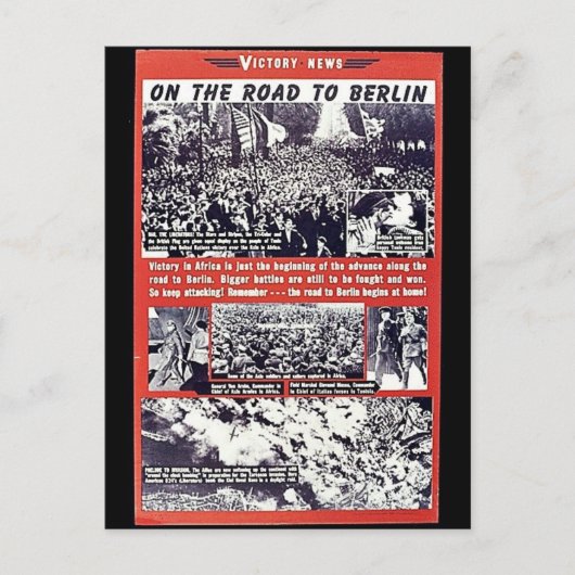 Carte Postale Sur La Route De Berlin (Devant)