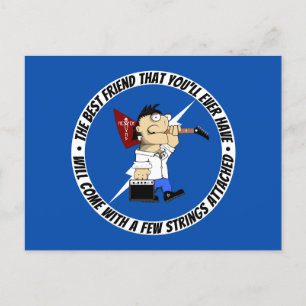 Carte Postale Sur la route de nouveau bande Voyager Musicien Vac