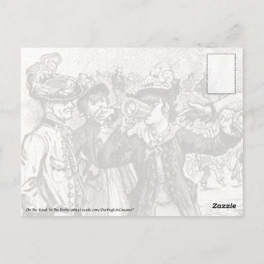 Carte Postale Sur La Route Du Derby (Dos)