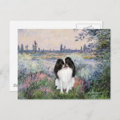 Carte Postale Sur la Seine - Chin japonais 3 (Devant / Derrière)