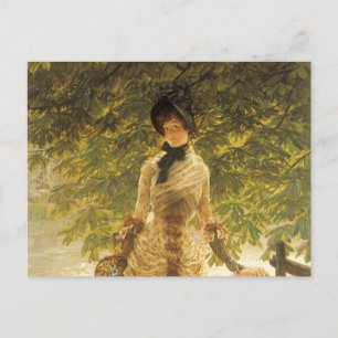 Carte Postale Sur la Tamise par James Tissot, réalisme Vintage