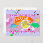 Carte Postale Sur l'Awesome Meter Vous êtes merveilleux Annivers (Devant / Derrière)