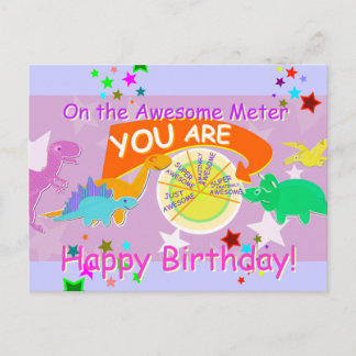 Carte Postale Sur l'Awesome Meter Vous êtes merveilleux Annivers