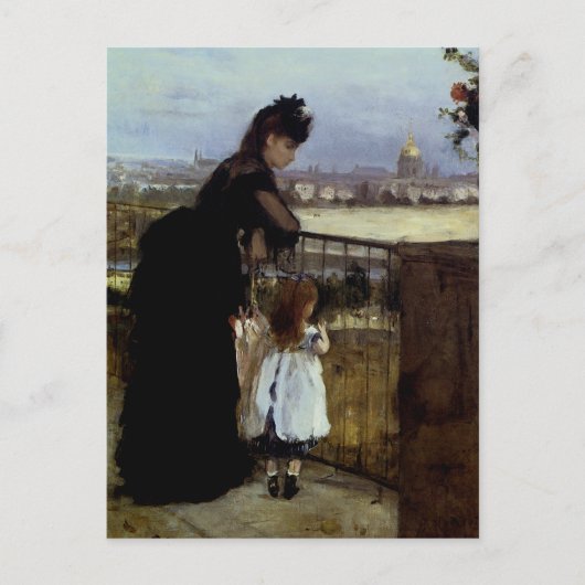 Carte Postale Sur le balcon par Berthe Morisot (Devant)