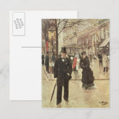 Carte Postale Sur le boulevard (Devant / Derrière)