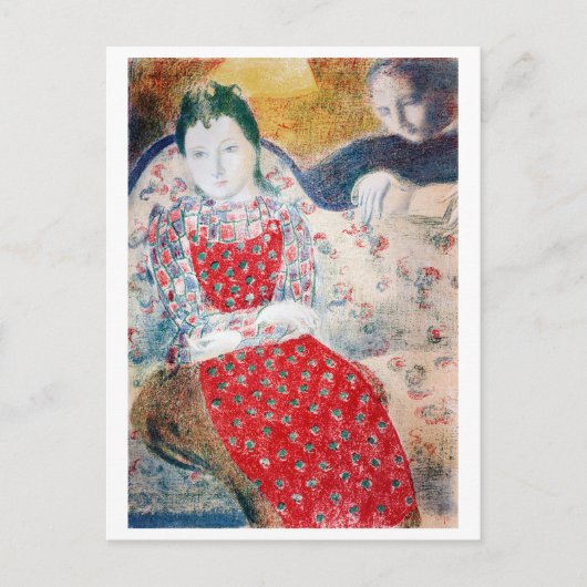 Carte Postale Sur le canapé au gris clair argenté, Maurice Denis (Devant)