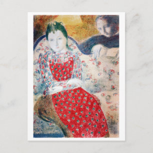 Carte Postale Sur le canapé en argent pâle, Maurice Denis