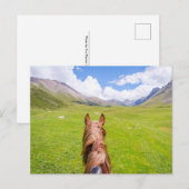 Carte Postale Sur le dos de cheval (Devant / Derrière)