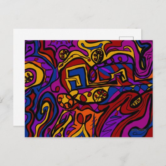 Carte Postale Sur le mur (Devant / Derrière)