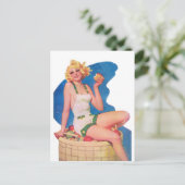 Carte Postale Sur le panier Apple (Debout devant)