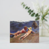 Carte Postale Sur le sable, plage de Valencia - Joaquín Sorolla (Debout devant)