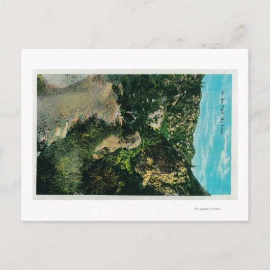 Carte Postale Sur le sentier, à cheval au mont Lowe (Devant)