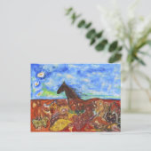 Carte Postale Sur le terrain (Debout devant)