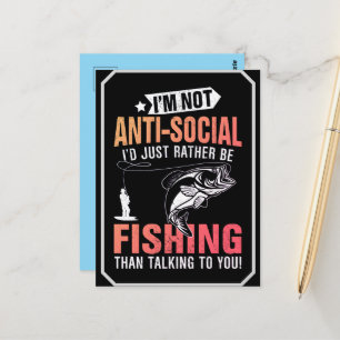 Carte postale sur le thème de la pêche
