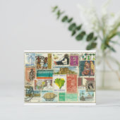 Carte postale sur le thème du timbre (Debout devant)