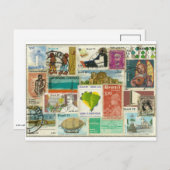 Carte postale sur le thème du timbre (Devant / Derrière)