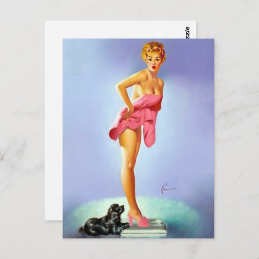 Carte Postale Sur les échelles (Devant / Derrière)