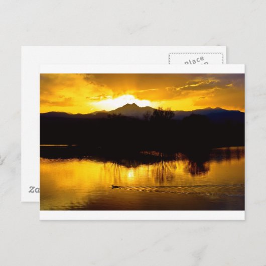 Carte Postale Sur les étangs d'or (Devant / Derrière)