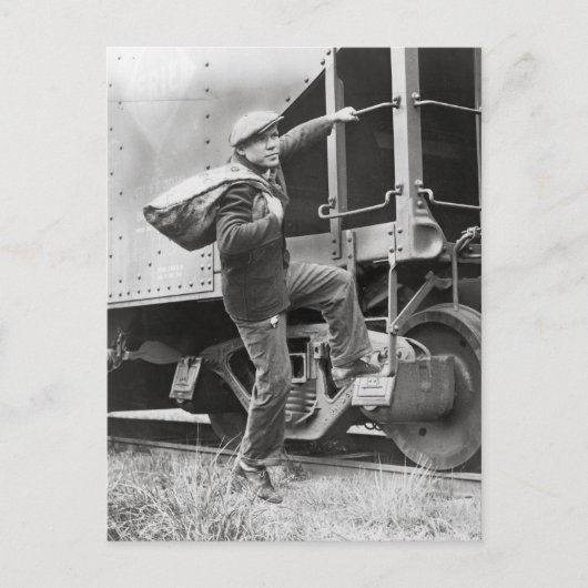 Carte Postale Sur les rails, 1935 (Devant)