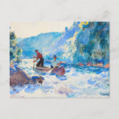 Carte Postale Sur les rapides par Frank Weston Benson (Devant)