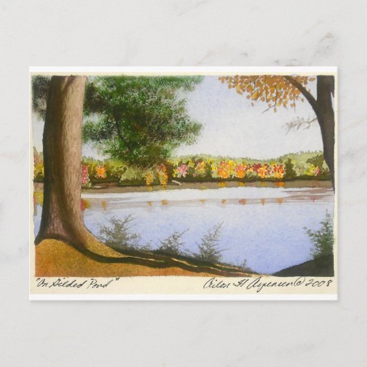 Carte Postale Sur l'étang doré (Devant)