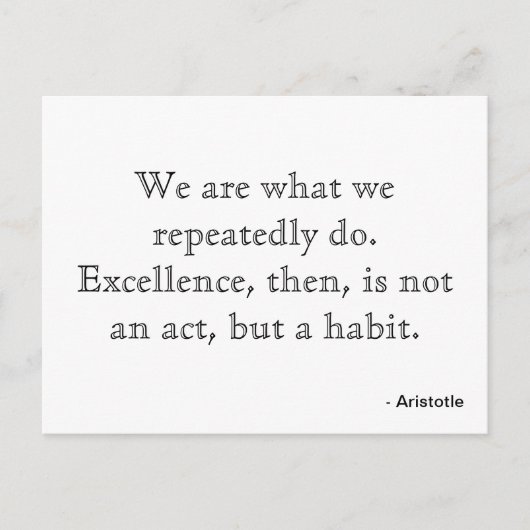 Carte postale sur l'excellence (Devant)