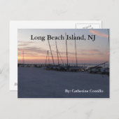 Carte Postale Sur Long Beach Island NJ près de la baie (Devant / Derrière)