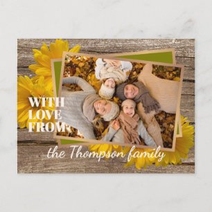 Carte Postale Sur mesure avec amour pour la fête de Thanksgiving
