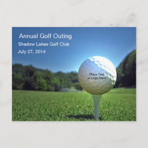 Carte Postale Sur Tee Golf Custom Text Invitation