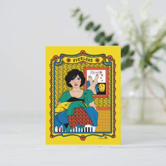 CARTE POSTALE SURCHARGE_B_ (Debout devant)