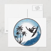 Carte Postale Surf (Devant / Derrière)