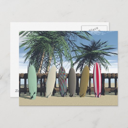 Carte postale surf (Devant / Derrière)