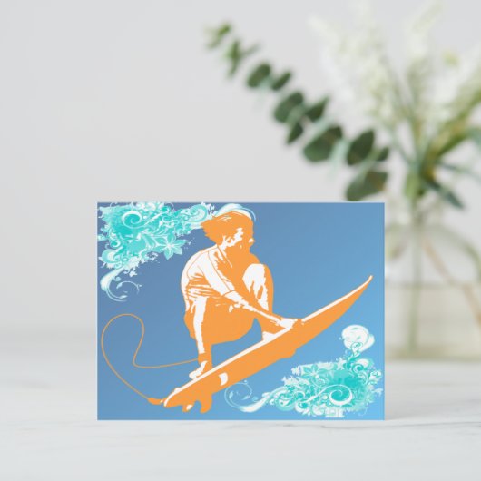 Carte Postale Surf (Debout devant)