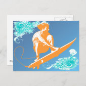 Carte Postale Surf (Devant / Derrière)