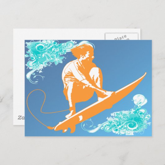 Carte Postale Surf (Devant / Derrière)