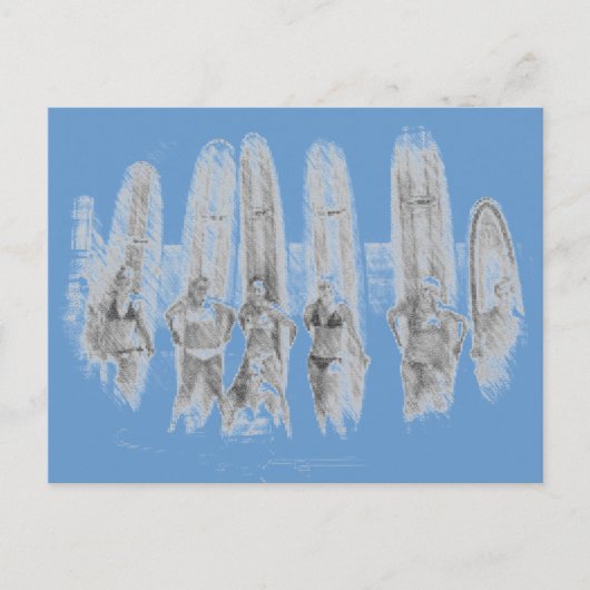 Carte postale surf (Devant)