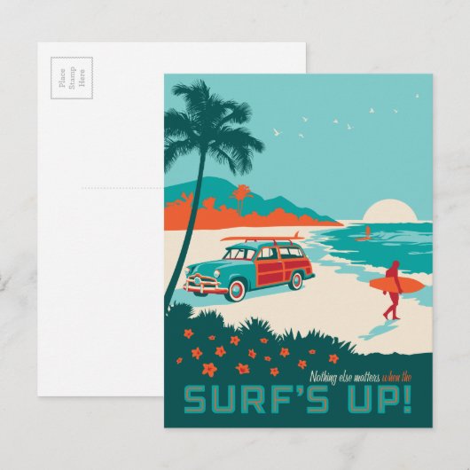 Carte Postale Surf (Devant / Derrière)