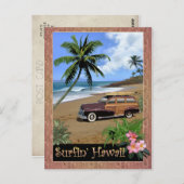 Carte Postale Surf à Hawaï (Devant / Derrière)
