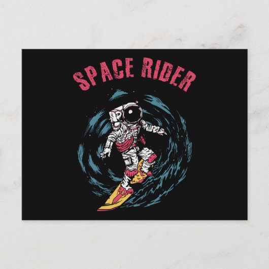 Carte Postale Surf Astronaut Spatial Surfer (Devant)