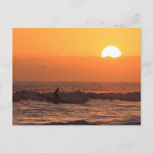 Carte Postale Surf au coucher du soleil
