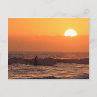 Carte Postale Surf au coucher du soleil