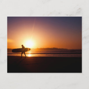 Carte Postale Surf au coucher du soleil