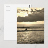 Carte Postale Surf au coucher du soleil : côte de Shonan, Japon (Devant / Derrière)