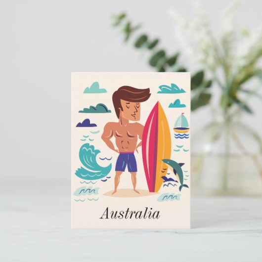 Carte Postale Surf Australie (Debout devant)