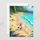 Carte Postale Surf aux Fidji (Devant / Derrière)