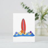 Carte Postale Surf Board Beach (Debout devant)