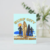 CARTE POSTALE SURF CITY HUNTINGTON BEACH (Debout devant)