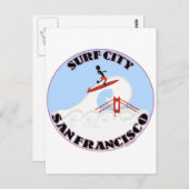 Carte Postale Surf City San Francisco (Devant / Derrière)